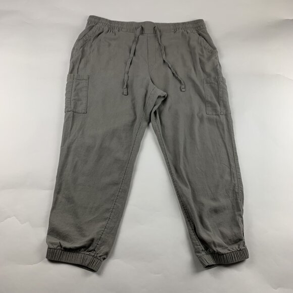 Old Navy Amalgam Linen Blend Cargo Jogger Pant XL - Picture 1 of 6